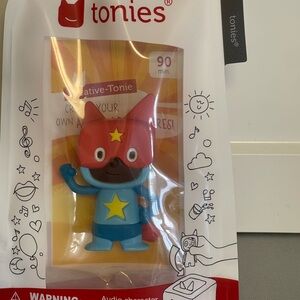 Tonies Red & Blue Superhero Creative-Tonie New Recordable Character NIP Sealed